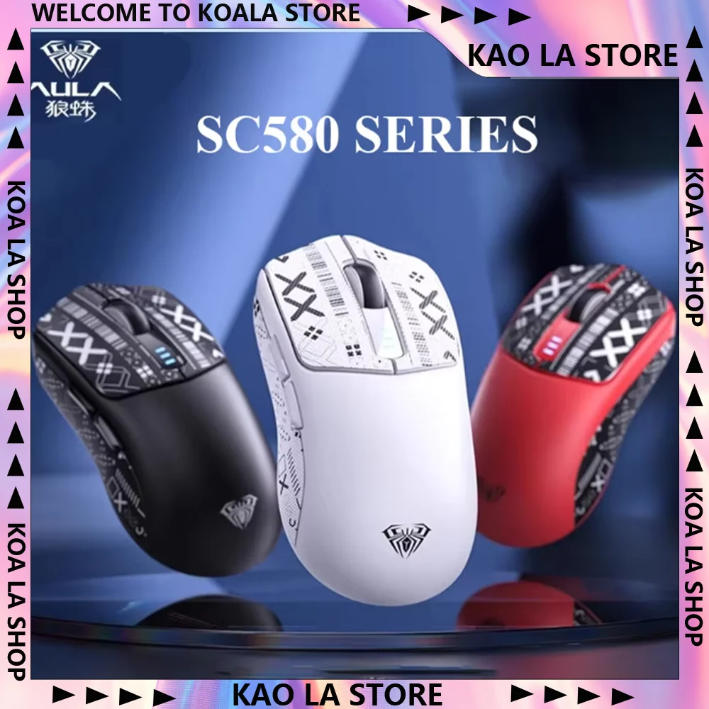 AULA SC580 : souris gaming tri-mode légère 10000 DPI