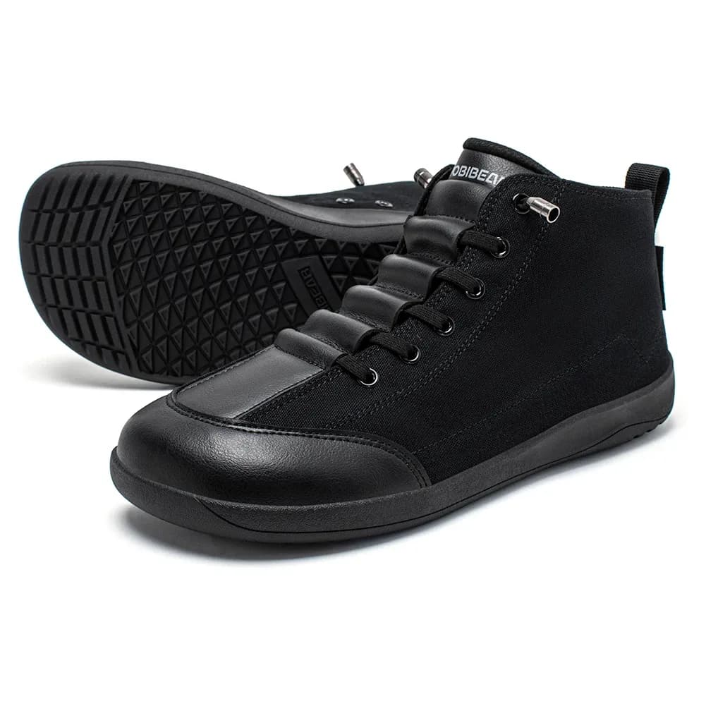 Bottes barefoot mi-hautes en toile HOBIBEAR à large toe box