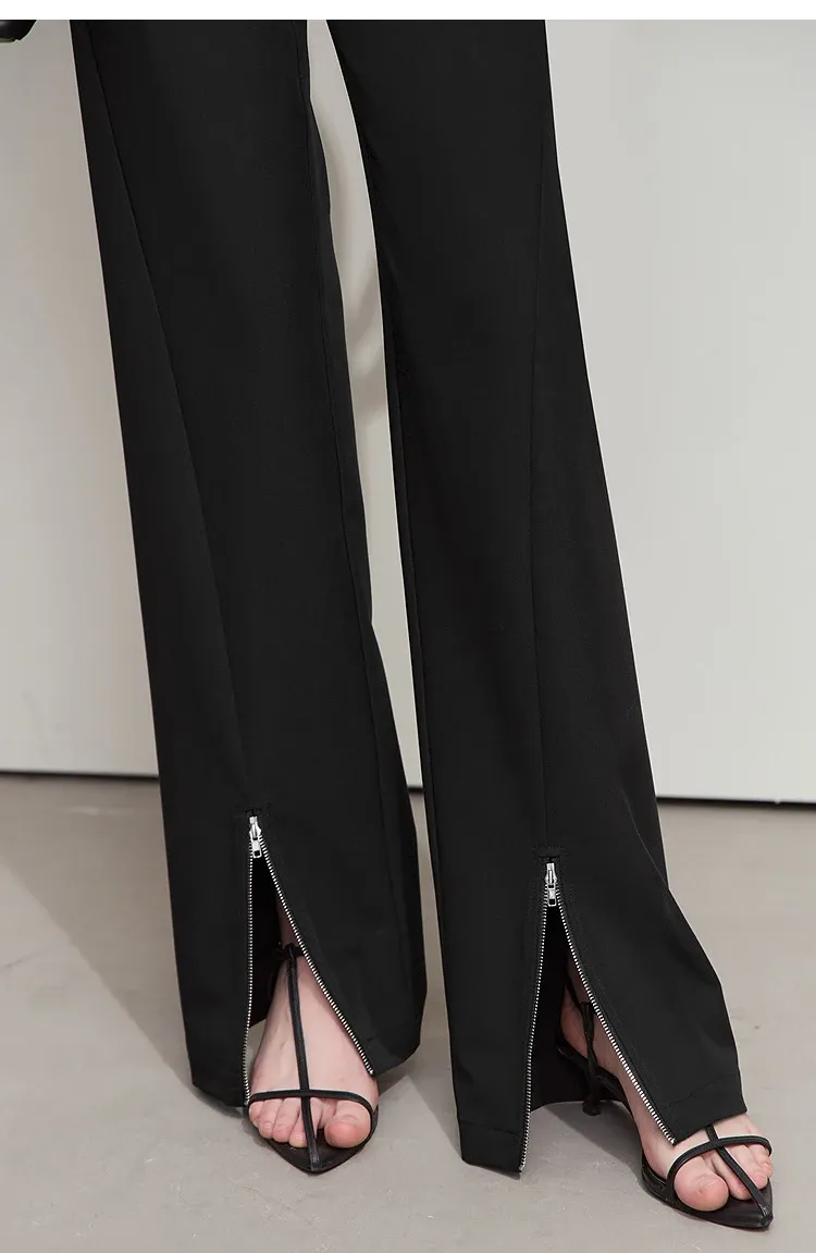 Pantalon évasé AMII à fente latérale pour femme