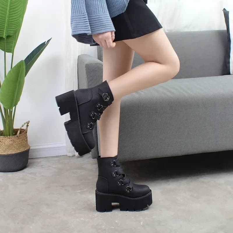 Bottines gothiques à plateforme Gdgydh pour femme