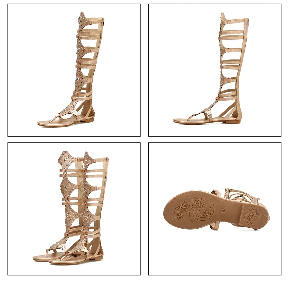 Sandales gladiateur montantes Gdgydh à bride cheville