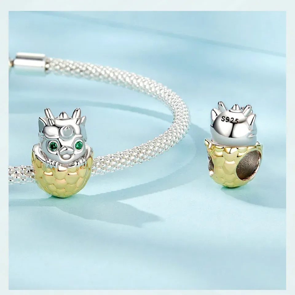 Breloque en argent 925 Dragon Koala pour bracelet