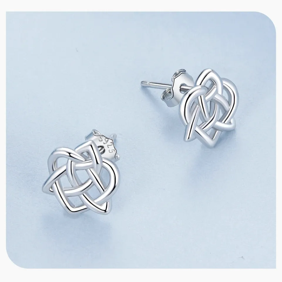 Créoles cœur en argent 925 avec zircons Bamoer