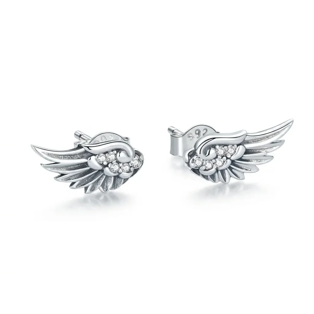 Boucles d’oreilles ailes argent 925 Bamoer