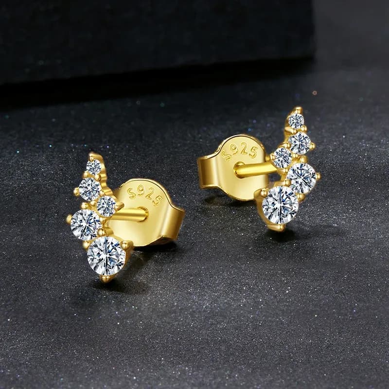 Boucles d’oreilles grimpantes en moissanite S925 Bamoer U