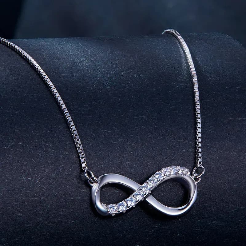 Collier infini Möbius en moissanite certifiée BAMOER U