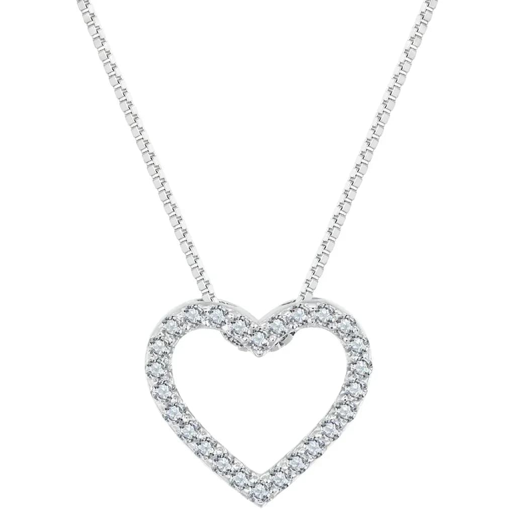 Collier cœur en moissanite certifiée Bamoer en argent 925