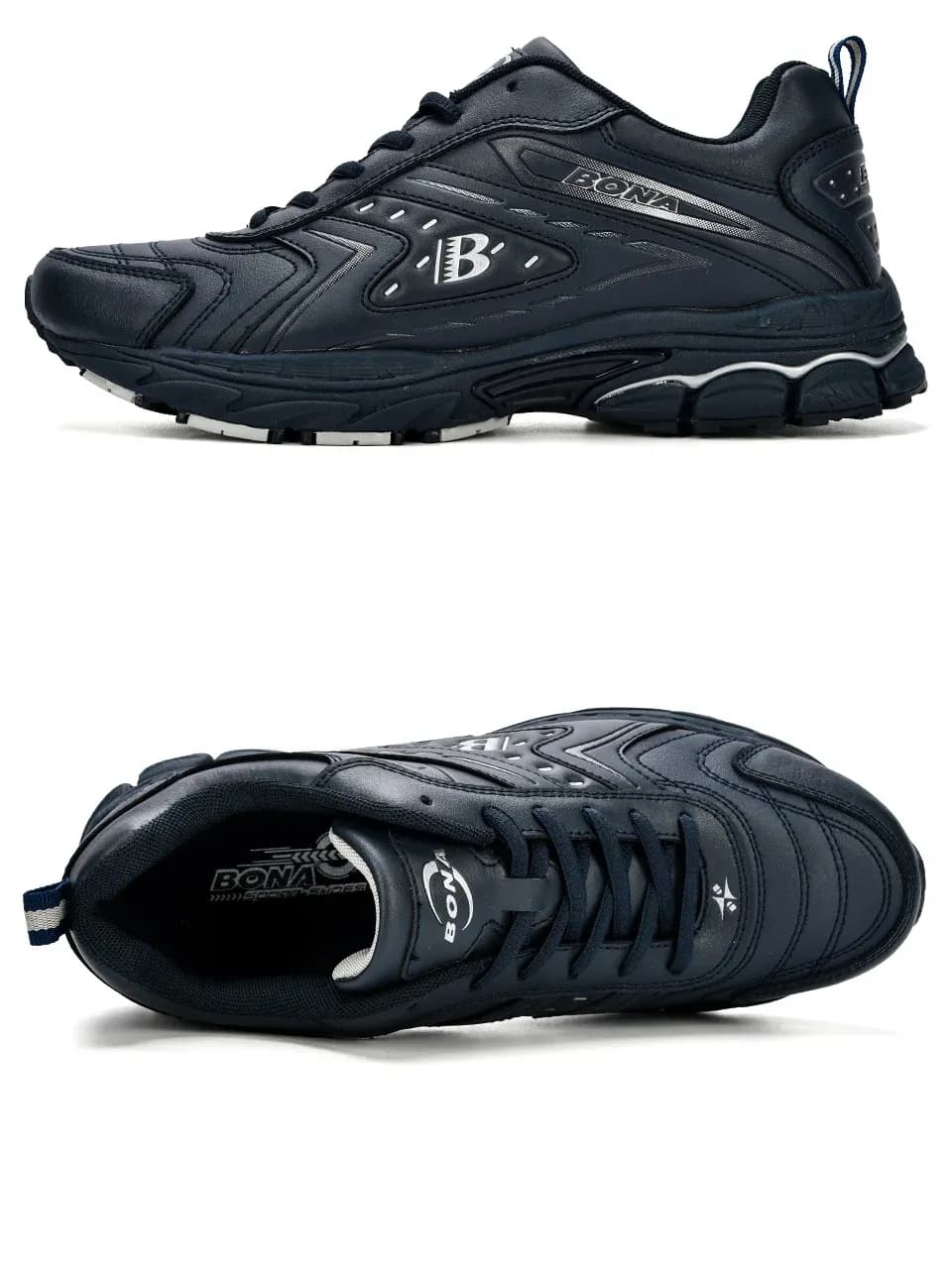 Chaussures casual BONA en cuir respirant pour homme