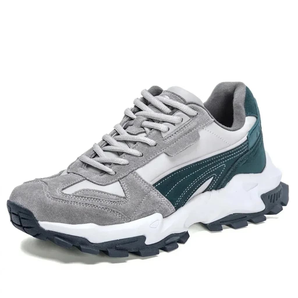 Chaussure de course homme gris et bleu
