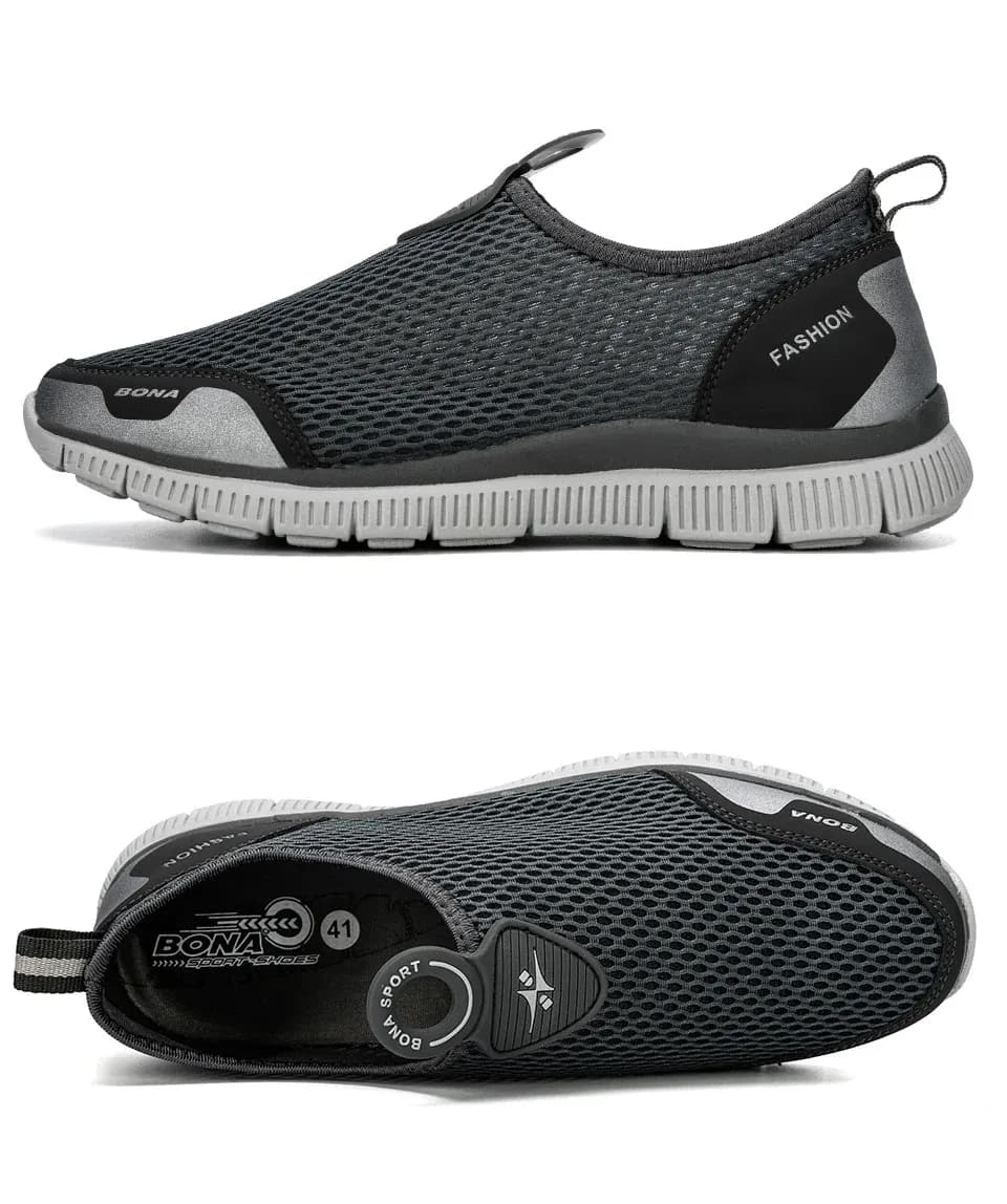 Baskets BONA en maille respirante à enfiler pour homme