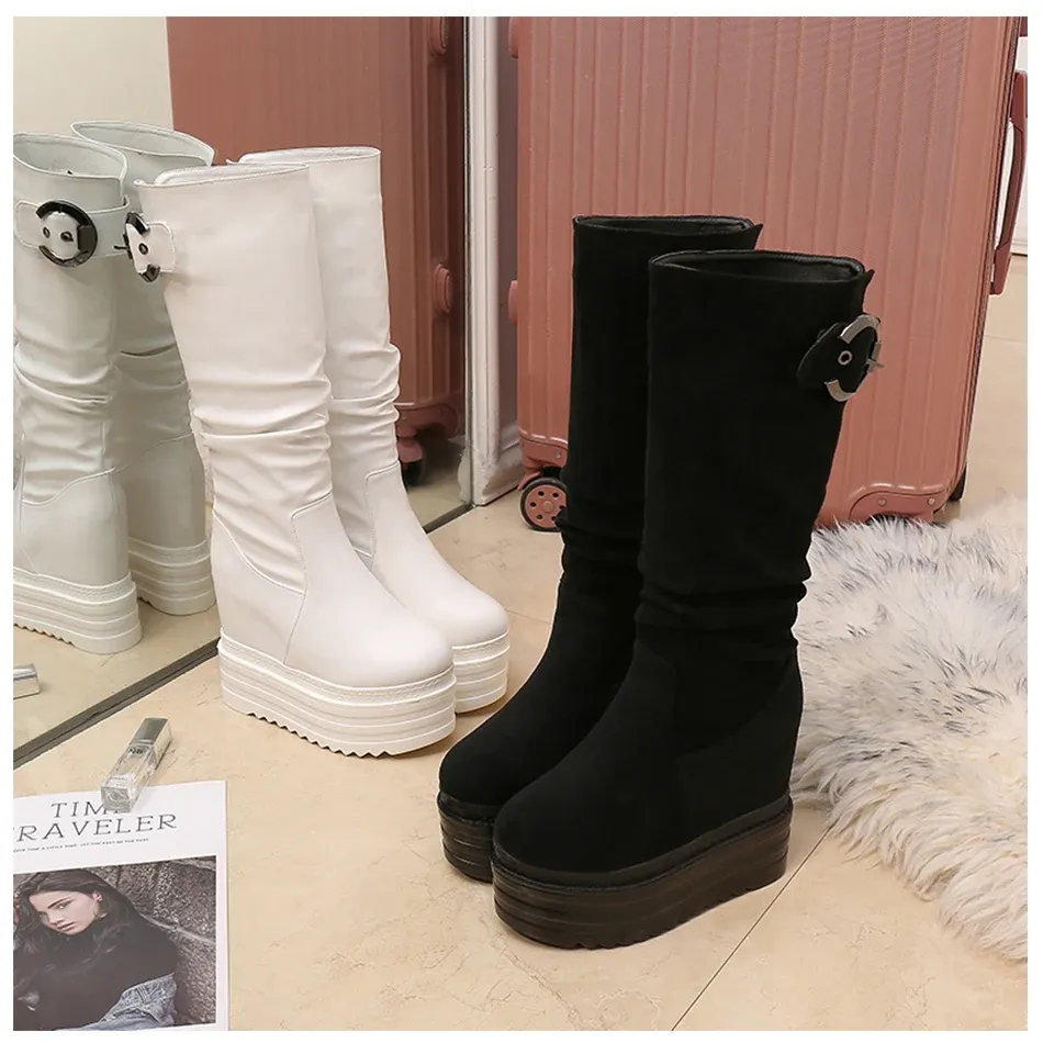 Bottes montantes à plateforme et boucle Gdgydh