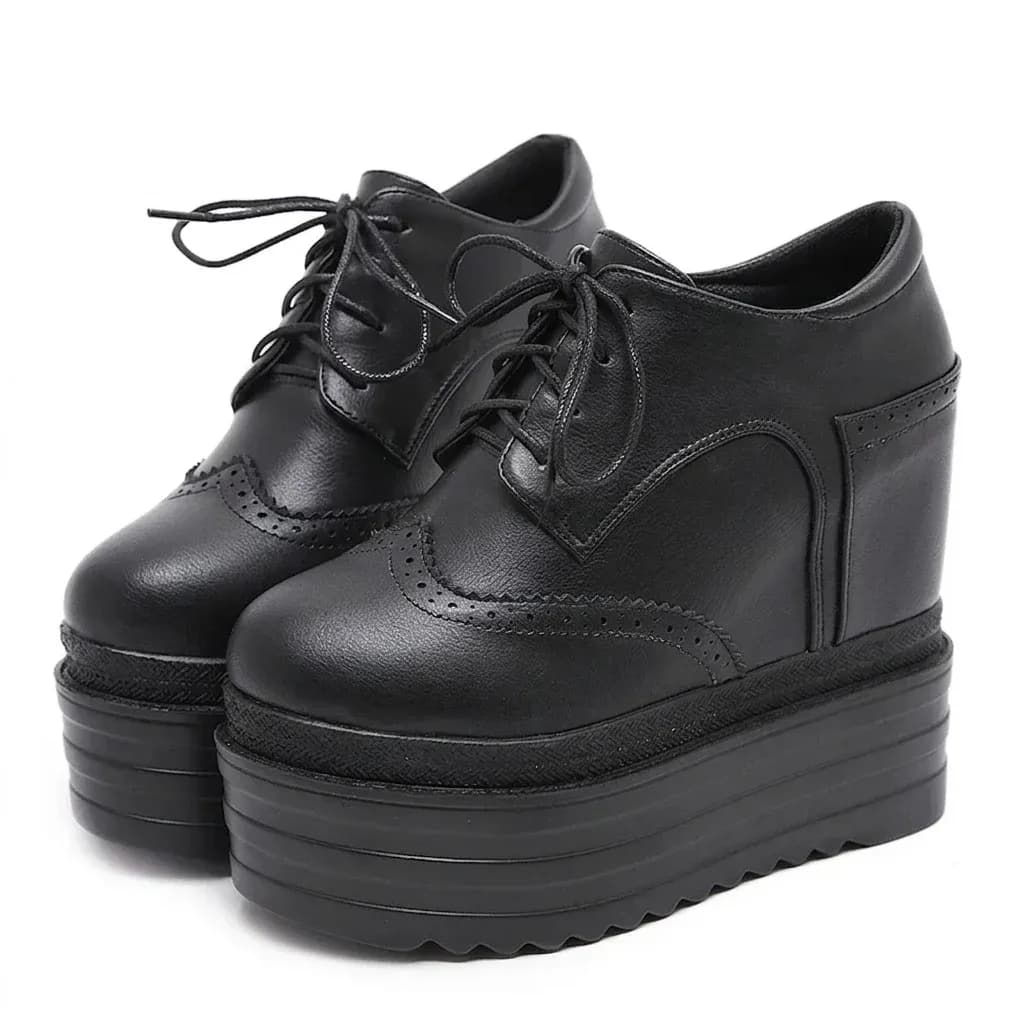 Escarpins noirs vintage à plateforme