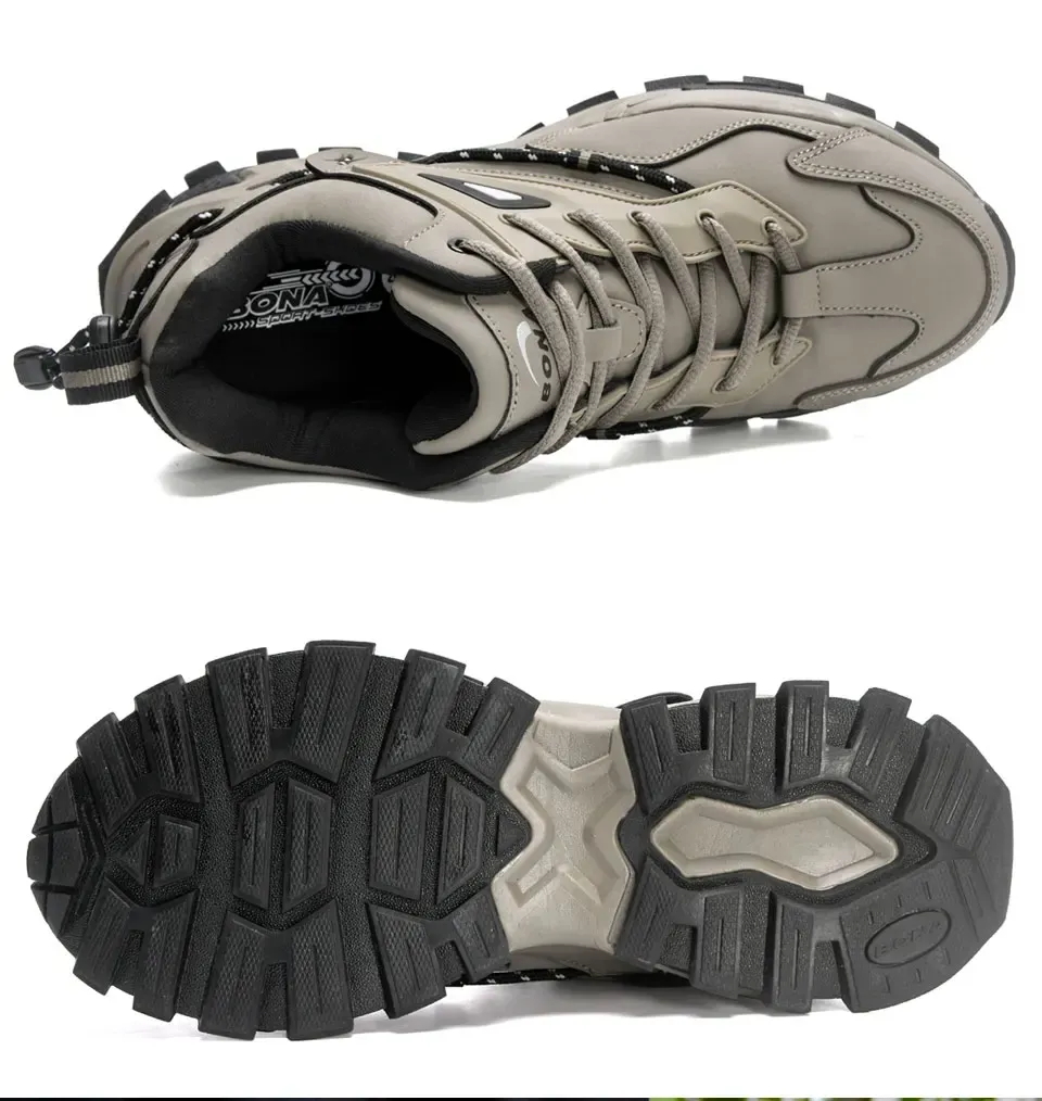 BONA 37571 : baskets homme en cuir souple pour marche et usage quotidien