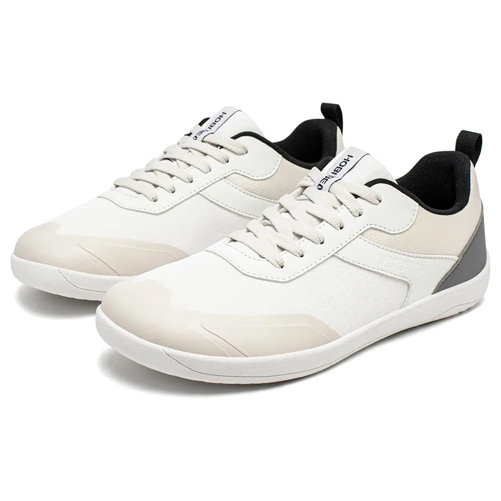 Baskets HOBIBEAR à bout large en maille respirante et cuir synthétique