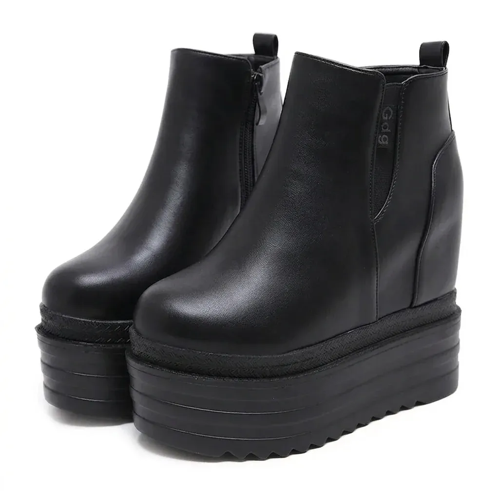 Bottines compensées noires Gdgydh femme