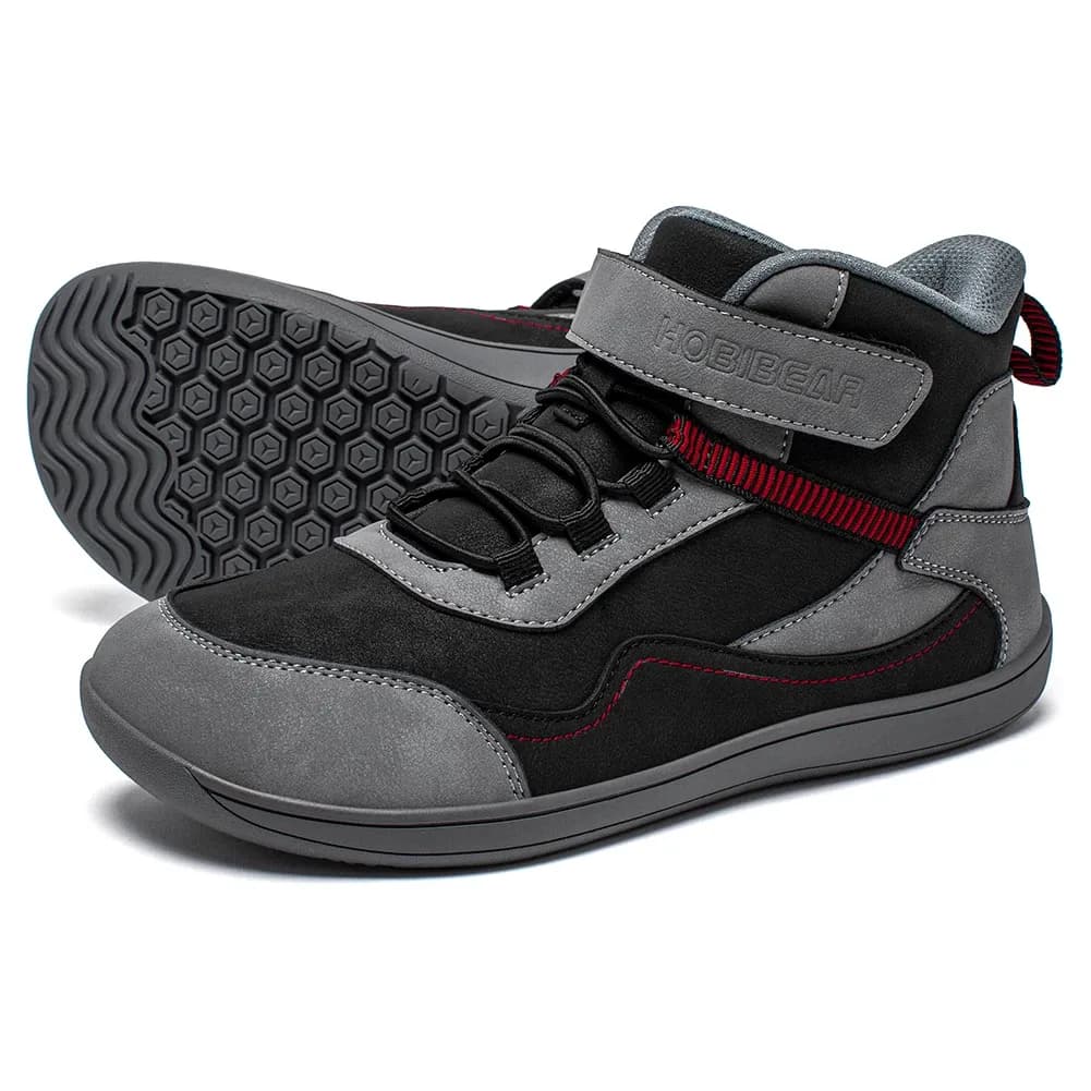 Bottes mi-hautes enfant BIBEAR à bout large et fermeture scratch