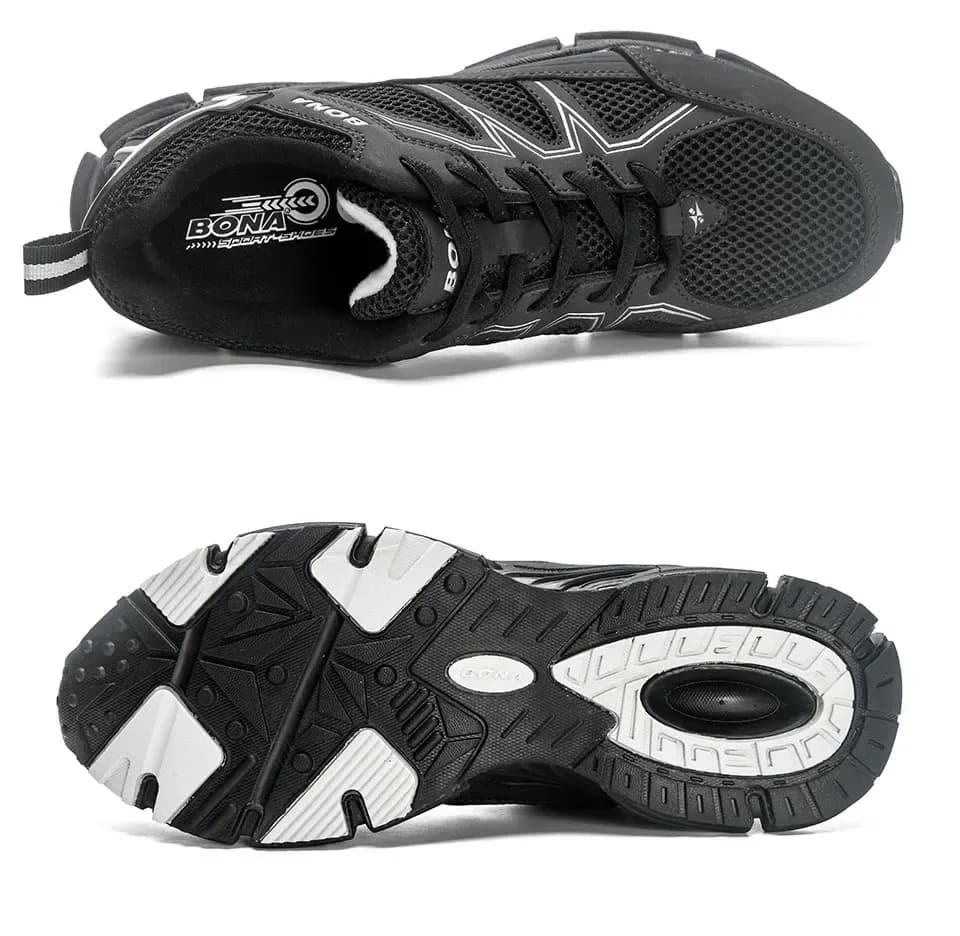 BONA Chaussures de course respirantes pour homme, maintien stable