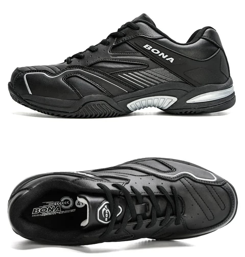 Chaussures de badminton BONA en cuir respirant pour homme