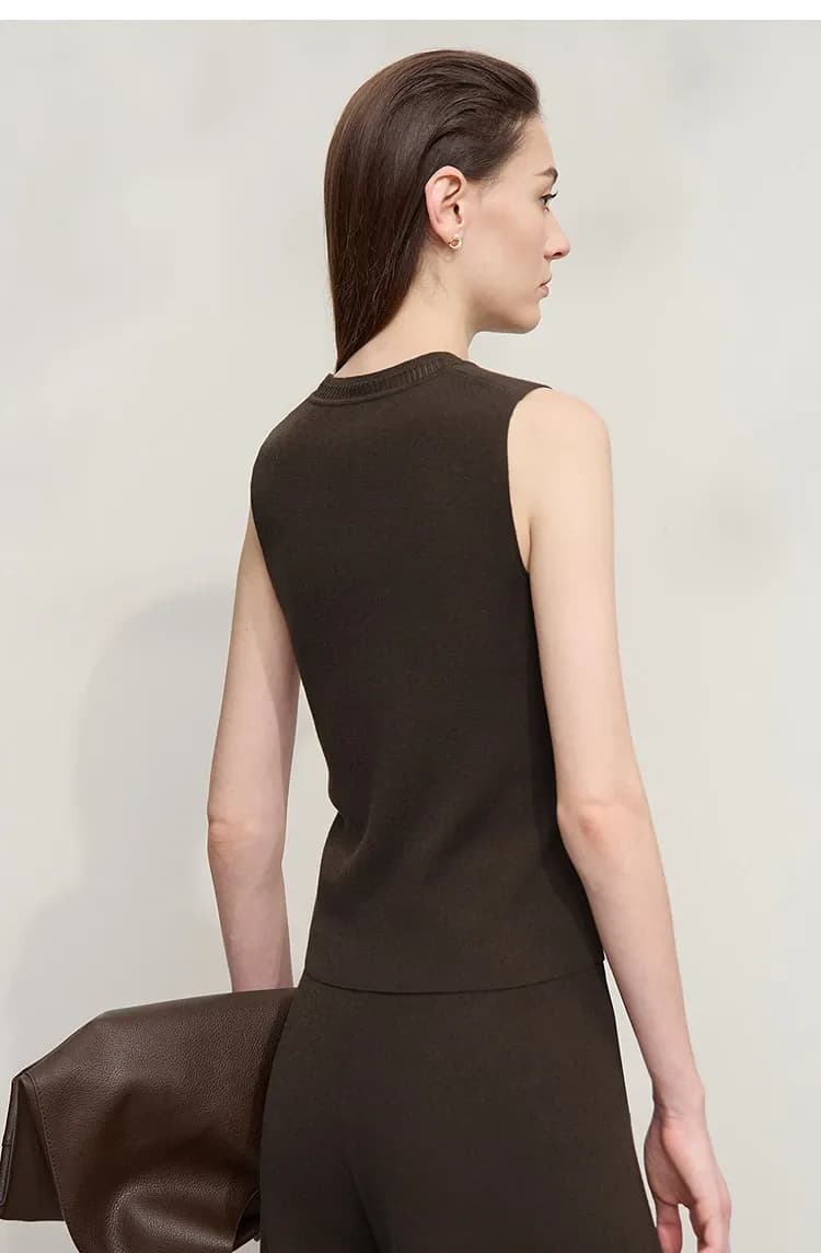 Ensemble tricoté AMII à col rabattu et jambe large