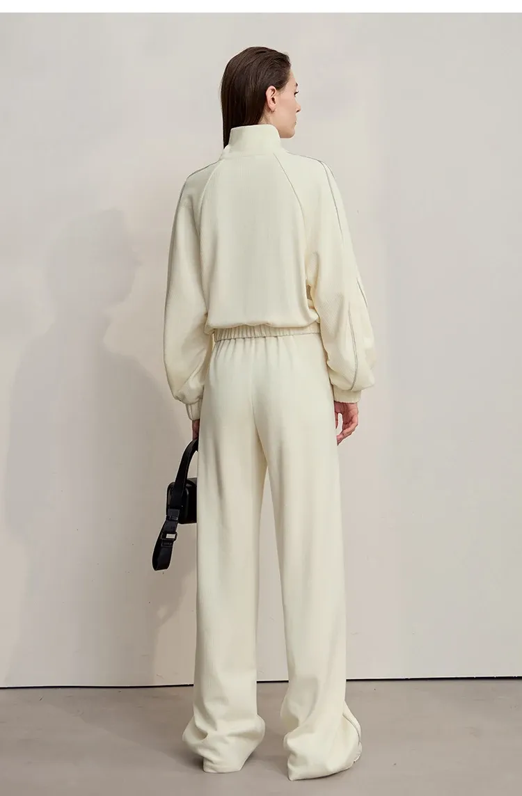 Ensemble maille col roulé AMII à jambe large