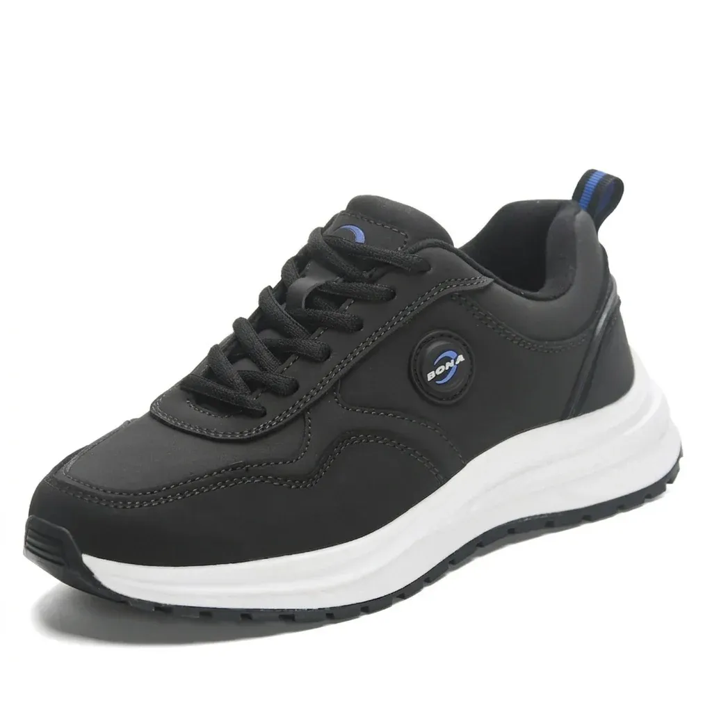 Basket compensée BONA noire pour femme