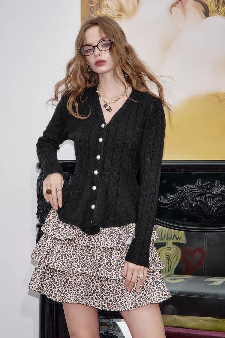 Pull peplum en maille bicolore ELFSACK pour femme