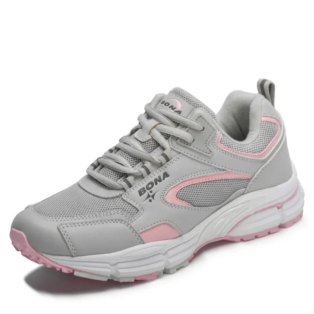 נעלי ריצה קלות לנשים BONA אפור ורוד
