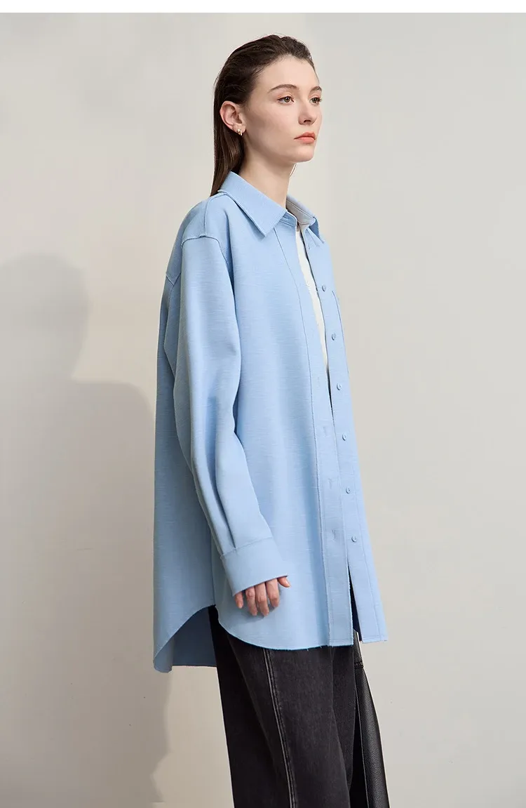 Chemise longue imprimée AMII en maille coton pour bureau