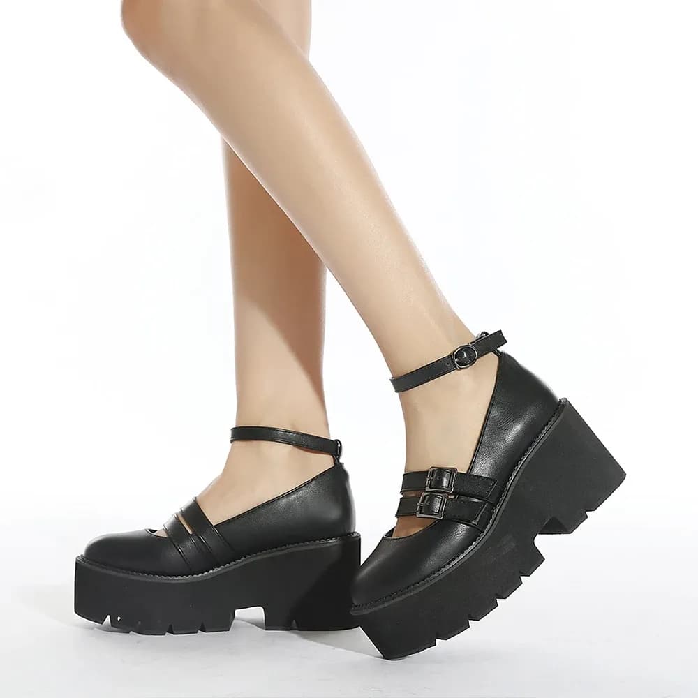 Chaussures Mary Jane compensées Gdgydh à bride cheville