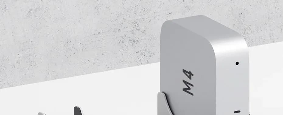 Hagibis support Vertical pour Mac Mini M4/M4 Pro support de bureau pour ordinateur portable en alliage d'aluminium support réglable antidérapant pour nouveau Mac mini