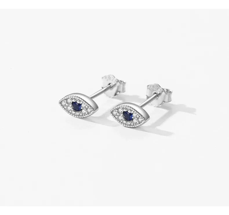 Boucles d’oreilles puces œil discret en argent 925 MODIAN