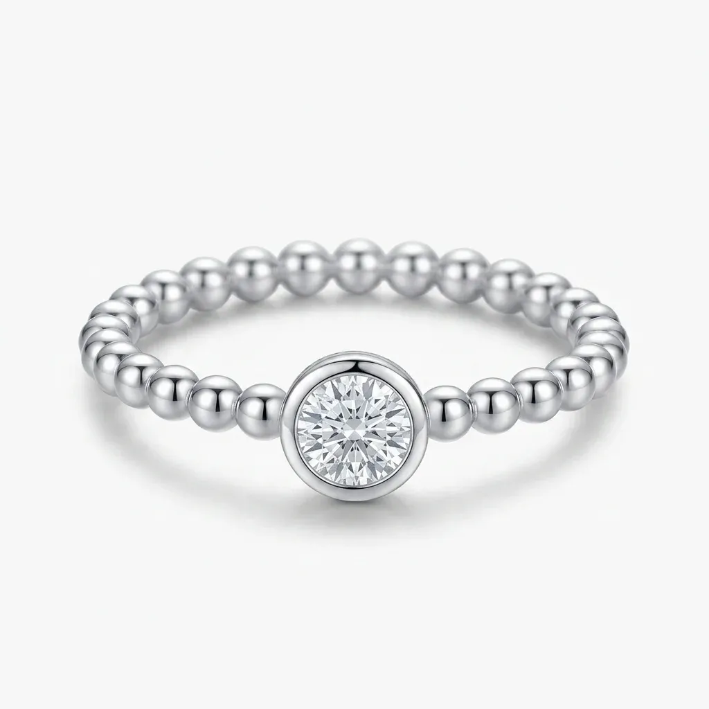 Bague empilable moissanite argent 925