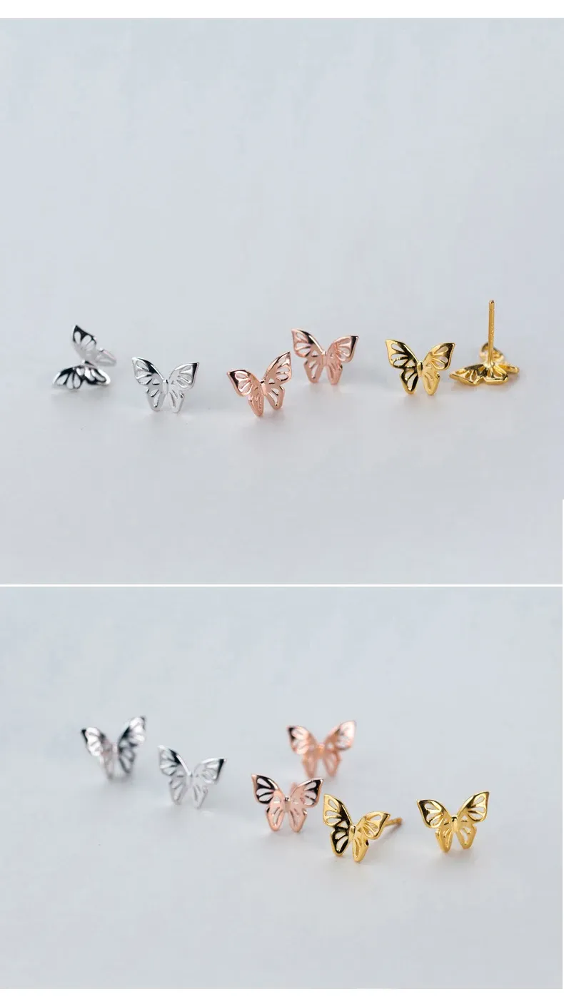 Boucles d’oreilles papillon ajouré en argent 925 MODIAN