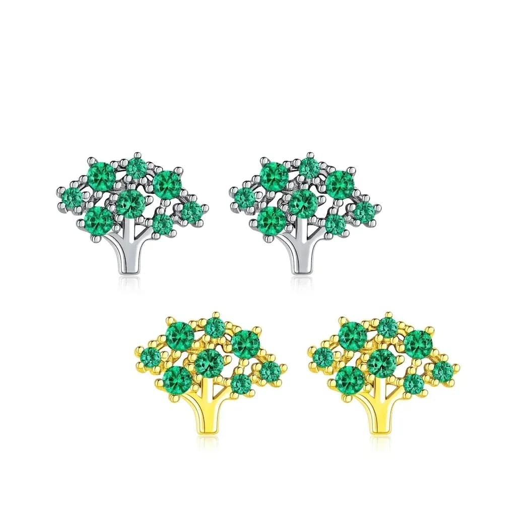 Puces brocoli MODIAN argent 925