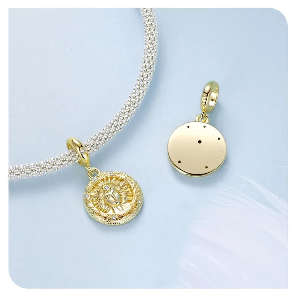 Breloque déesse solaire WOSTU en argent 925 avec boussole