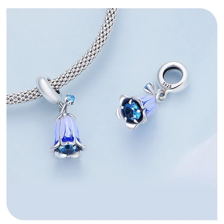 Breloque en argent 925 HareHavana avec émail et zircon