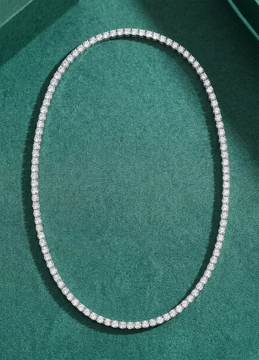 Collier ras-du-cou argent 925 zircon clair