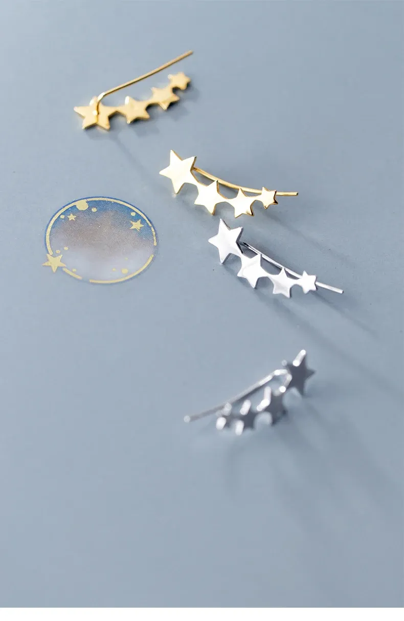 Boucles d’oreilles étoile en argent 925 MODIAN, finition dorée