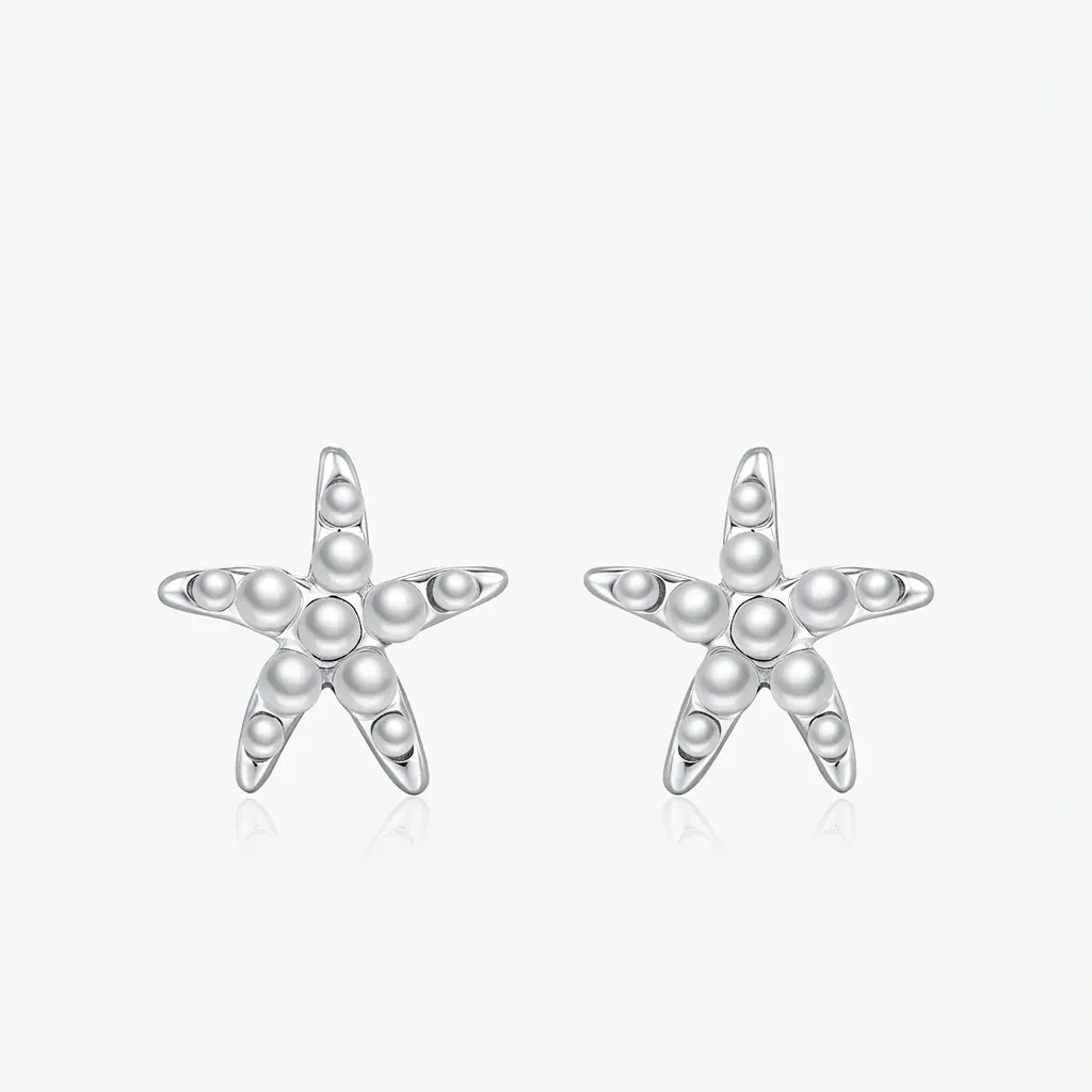 Boucles d’oreilles étoile de mer argent 925