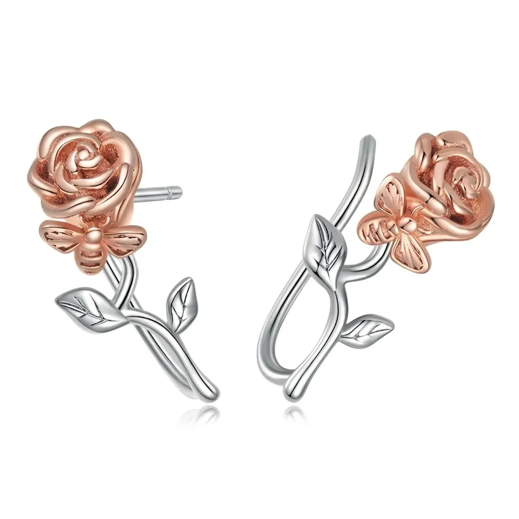 Boucles d’oreilles rose argent 925 zircon