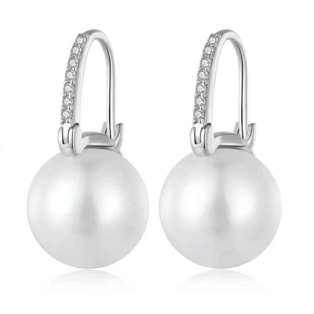 Boucles d’oreilles argent 925 perle blanche