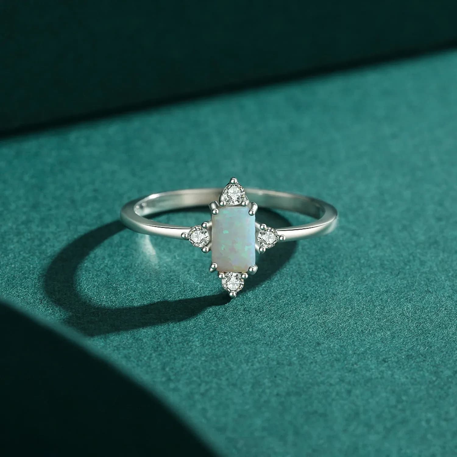 Bague couronne opale en argent 925 MODIAN