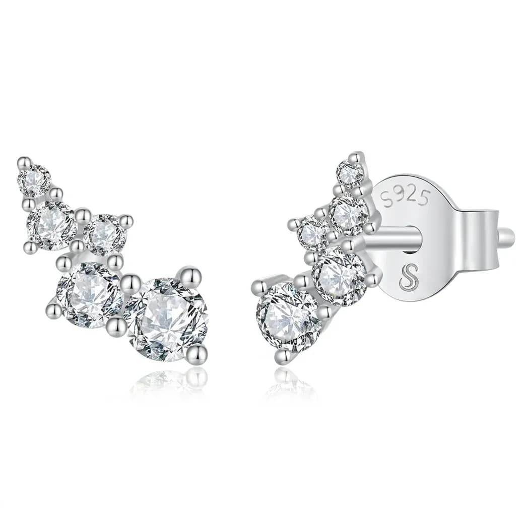 Boucles d’oreilles puces moissanite argent 925