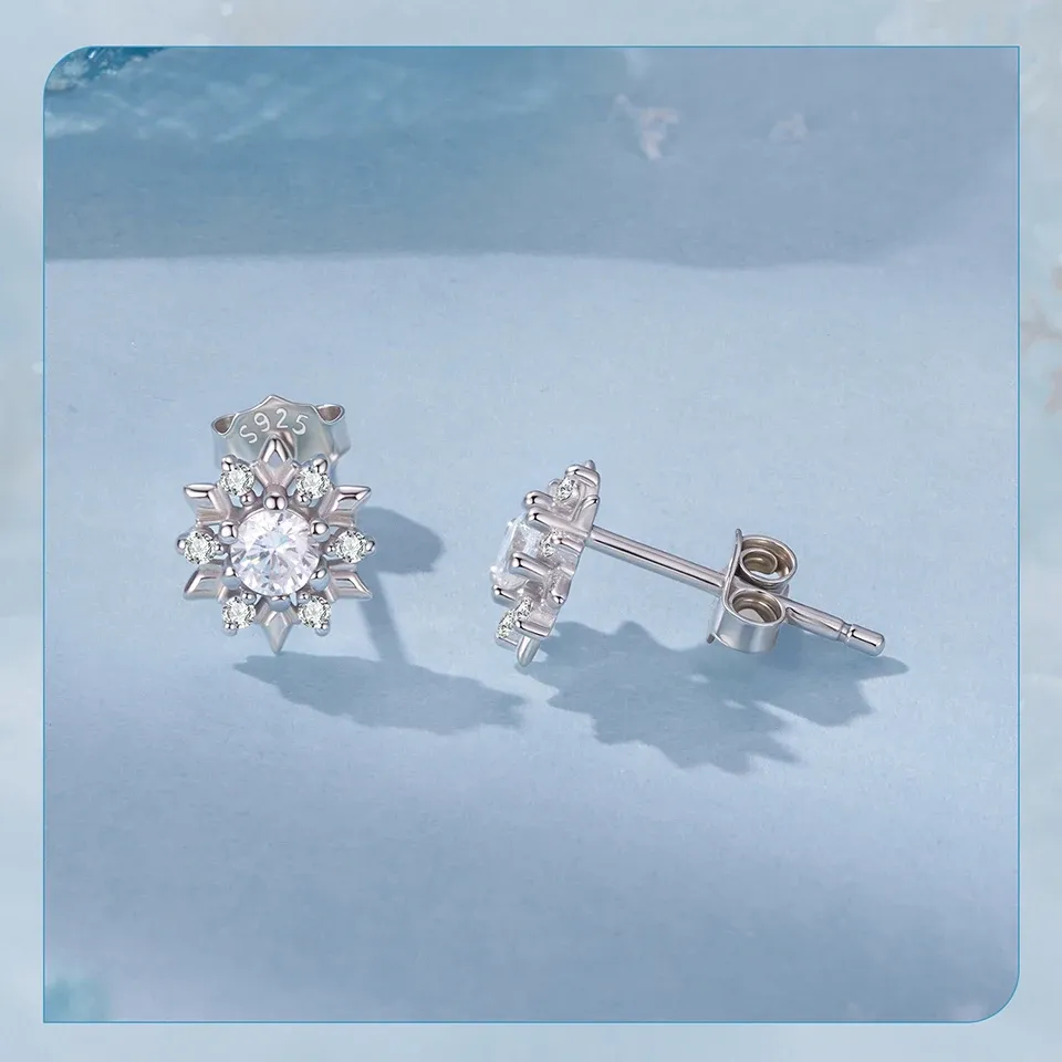 Parure fleur de glace en argent 925 Bamoer