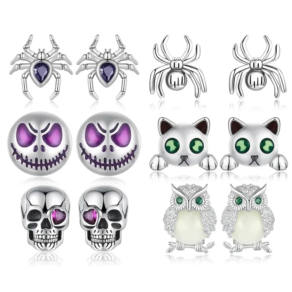Boucles d’oreilles Halloween argent 925 Bamoer