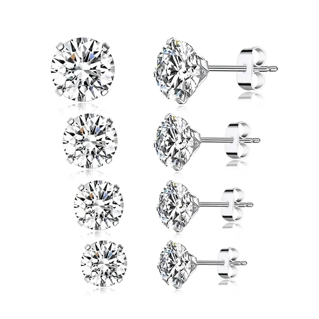 Boucles d’oreilles puces argent 925 zircon