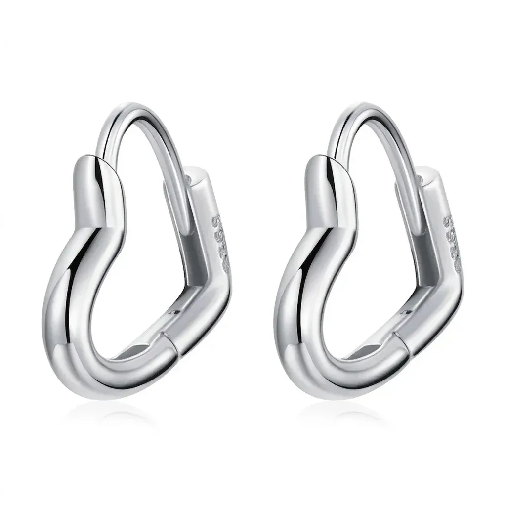 Boucles d’oreilles cœur argent 925