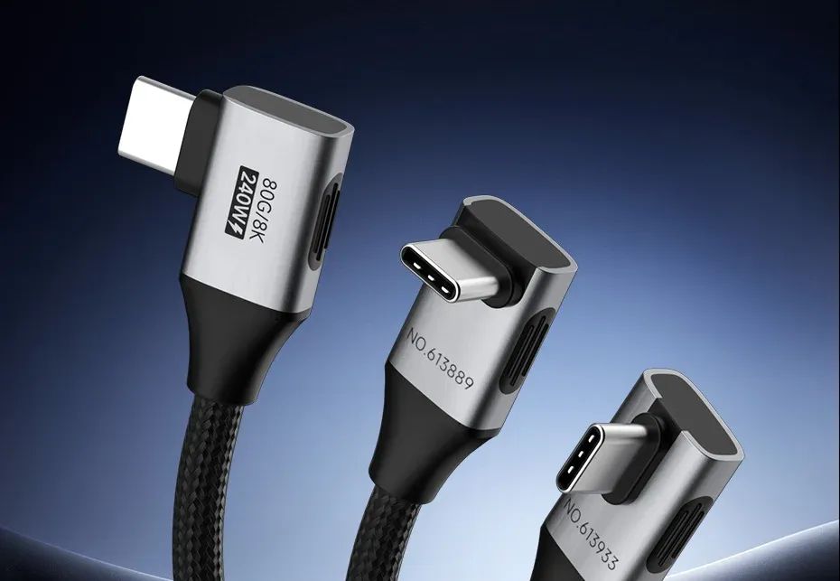 Câble USB-C coudé Hagibis 240 W pour charge rapide et données