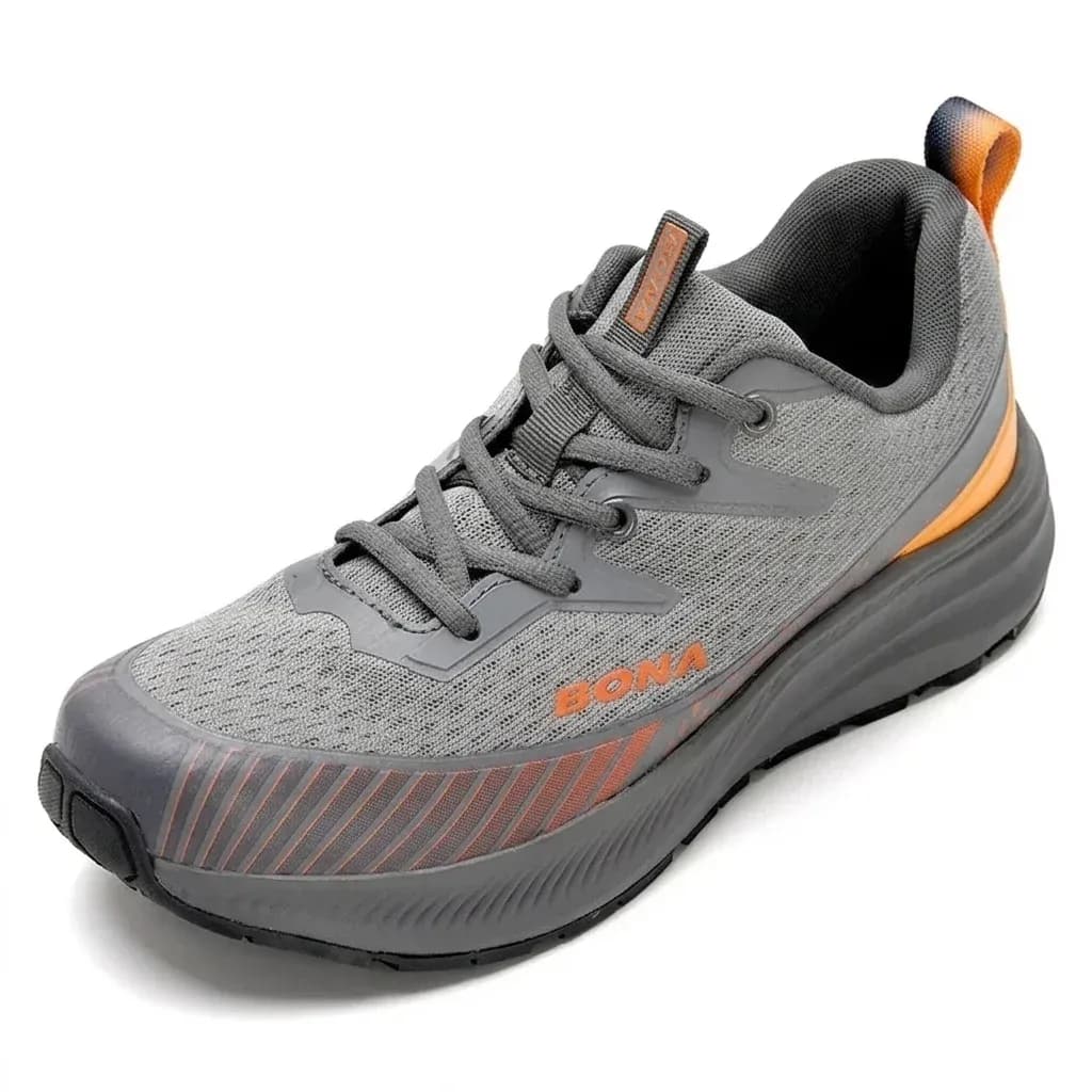Chaussure running homme BONA grise orange