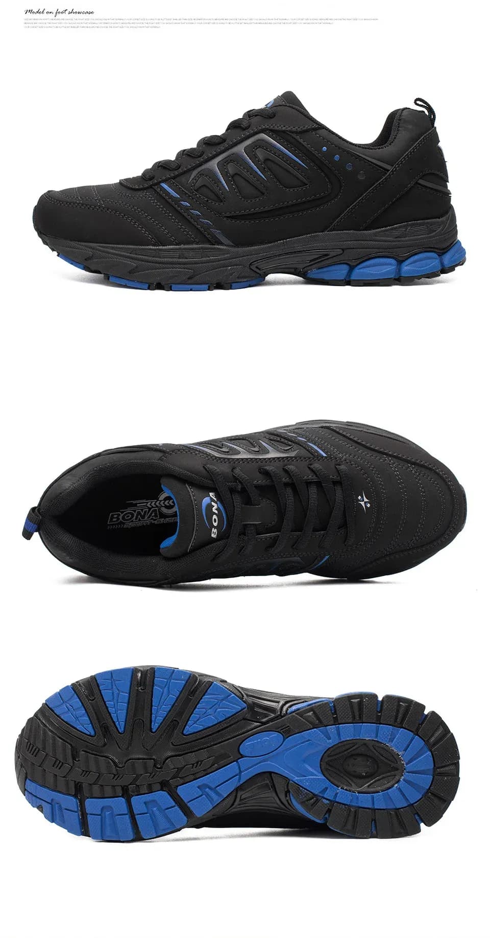 BONA 34262 : baskets homme légères pour course et marche active